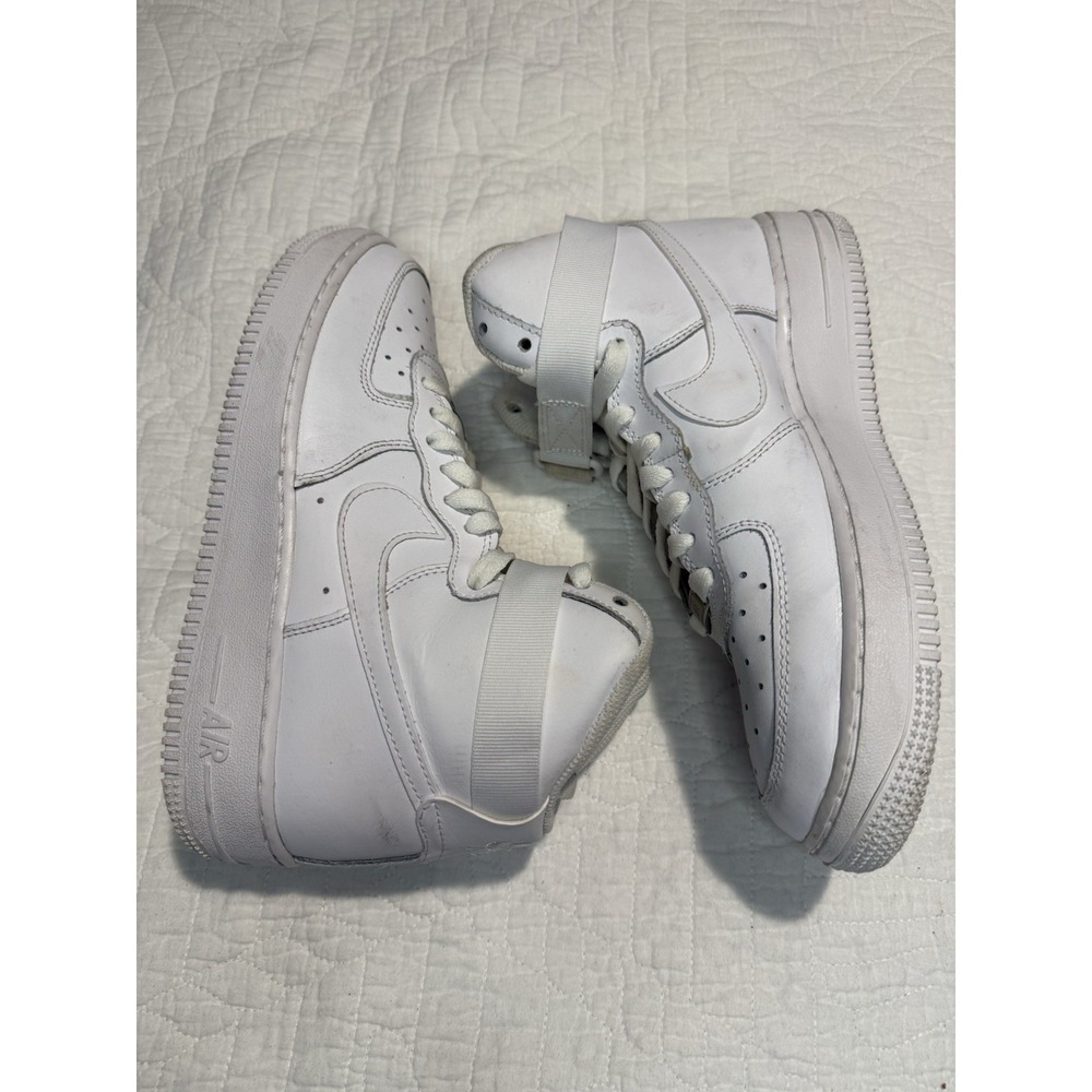 Nike Air Force 1 High '07 Triple White with An Ankle Strap Men's 7